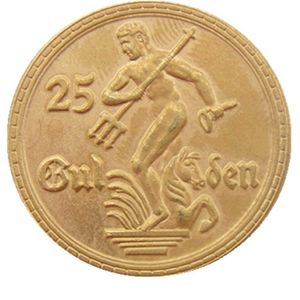 Pologne 25 Gulden 1923 pièce de monnaie plaquée or, ornements artisanaux en laiton, réplique de pièces de monnaie, accessoires de décoration pour la maison 2375