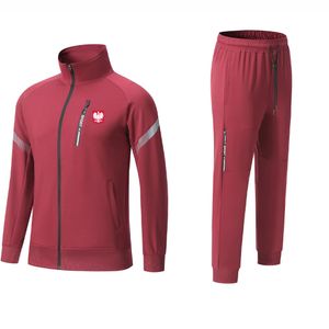 Polen Heren vrijetijdssportkleding winter buiten warm houden sporttraining kleding vrijetijdssportkleding met volledige ritssluiting en lange mouwen