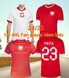 POLOGNE Soccer Jerseys 3XL/4XL LEWANDOWSKI 2024 2025 Coupe du monde SZYMANSK MILIK PISZCZEK PIATEK GROSICKI KRYCHOWIAK ZIELINSKI BLASZCZYKOWSKI maillots de football