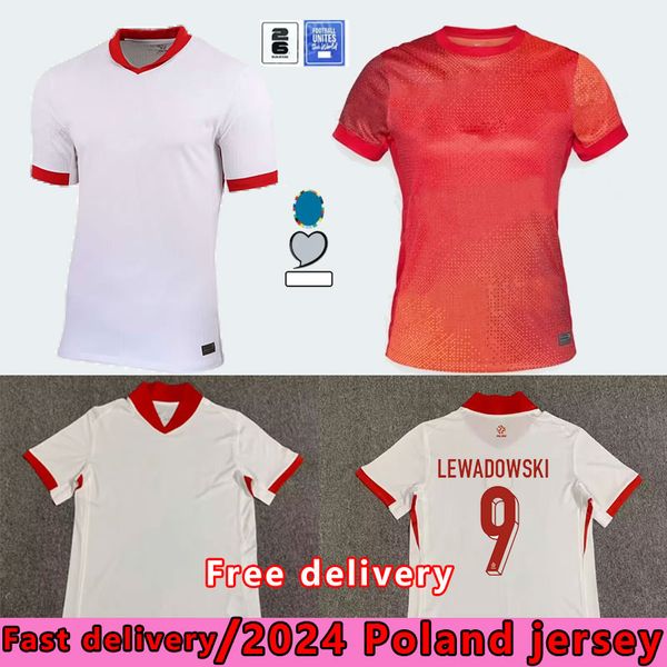 Polands 2024 Lewandowski Soccer Jerseys Men Kid Kit Polonia 2025 Zielinski Milik Zalewski Szymanski Bednarek Pologne Polish 24 25 Shirt Football Shirt Polen 3180