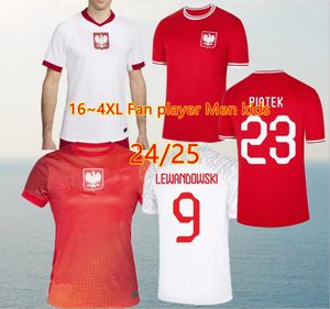 Pologne 2024 PIATEK GROSICKI Soccer Jerseys HOMMES ENFANTS KIT Polonia 2025 ZIELINSKI MILIK ZALEWSKI SZYMANSKI Chemise de football polonaise Polen uniforme garçon 24 25 Pologne