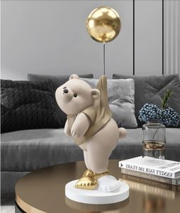 Ours polaire décoration de salon Objets décoratifs accessoires pour la maison Meuble TV table de bureau cave à vin cadeau de pendaison de crémaillère du nouvel an