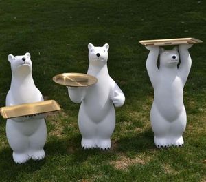 Décoration de plancher de l'ours créatif polaire salon TV Porche Porche El Home Gift2603080