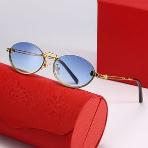 Gafas de sol polarizadas de diseñador para mujer Vintage Round Carti Sun Bend Espectáculo Nariz Marco C Decoración Círculo para hombre Gafas Moda Metal