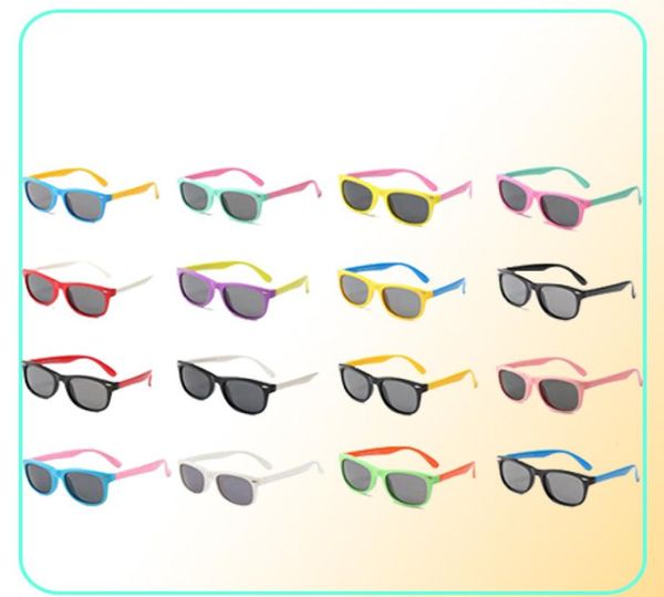 Lunettes de soleil polarisées pour enfants, en Silicone, flexibles, marque de mode de styliste, pour garçons et filles, lunettes pour bébés, 5971700