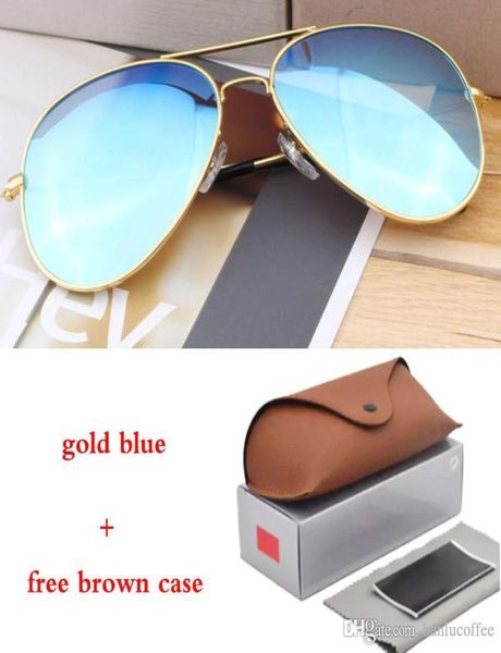 Lens polarisés Pilote Fashion Sunglasses pour hommes et femmes Brand Fashion Vintage Sport Sun Sunshes With Case et Box3627321