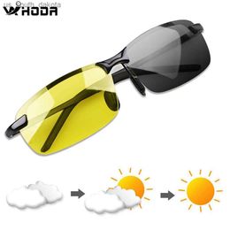Polarisierte photochrome Outdoor-Fahrer-Sonnenbrille für Männer und Frauen, blendfrei, UV400-Schutz für Tag- und Nachtfahrten, Sonnenbrille L230523