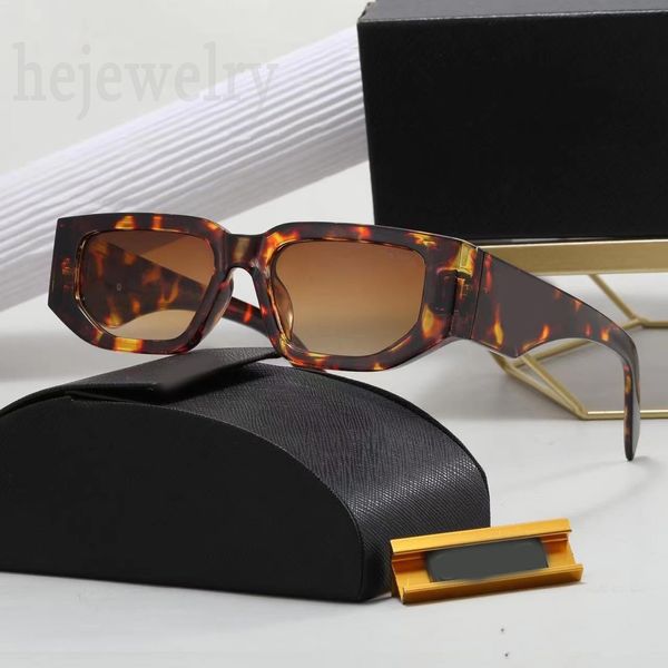 Lunettes de soleil polarisées géométrie créative lunettes de créateur unisexe imprimé léopard lentes de sol triangle inversé rectangle lunettes de soleil pour hommes délicates PJ067 B23