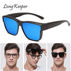 Gafas de sol polarizadas para hombre, gafas fotocromáticas de visión nocturna, gafas cuadradas con espejo para mujer, gafas graduadas para miopía