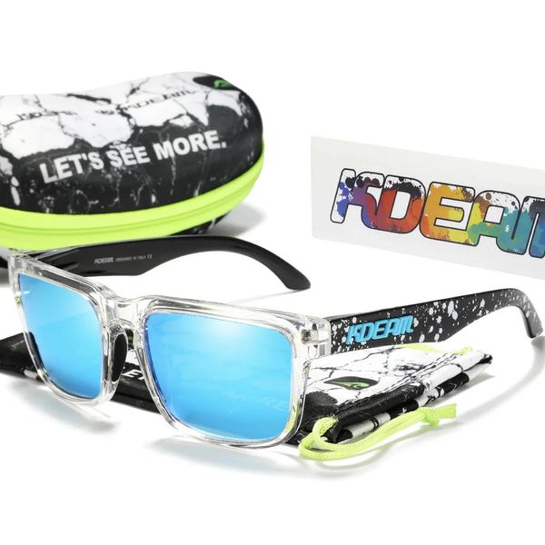 Gafas de sol polarizadas Marco cuadrado HD UV400 Gafas de sol 30 colores Lentes espejadas Gafas deportivas para exteriores ciclismo Ken Block 240125