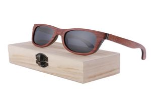 Gepolariseerde zonnebrillen vrouwen mannen gelaagd skateboard houten frame vierkante bril voor dames brillen met bamboe box4487091