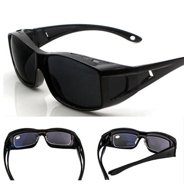 Lunettes de soleil polarisées coupe-vent sable hommes PC monture UV400 femmes sports de plein air lunettes de soleil noir