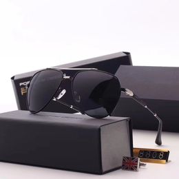 Polariserende zonnebril Metalen zonnebril Rijbril voor heren Klassieke paddenbril 8808 Pilotenbril