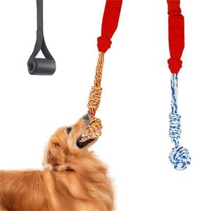 Jouets en corde de coton pour animaux de compagnie, jouet de tir à la corde pour chien Pitbull, jouets de taille moyenne à grande, intérieur, extérieur, jeu de suspension à l'élastique pour l'exercice et le jeu personnel