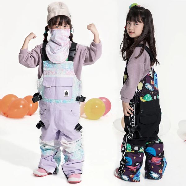 Pantalons de Ski imperméables pour filles, combinaisons de sport pour enfants, combinaisons de neige, coupe-vent, une pièce, vêtements d'hiver, 2022