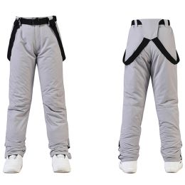 Poles 30 Pantalons de neige chauds unisexes pour femmes et hommes, ceinture de sport de plein air d'hiver, pantalons de snowboard, imperméables, coupe-vent, combinaison de Ski, bavoirs