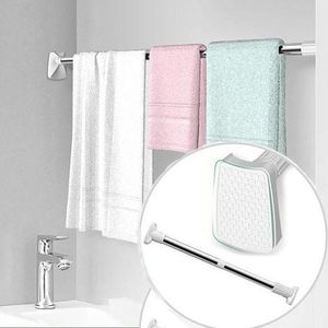 Poteaux télescopiques réglables pour vêtements, séchage de vêtements, placard suspendu, rideau de douche, salle de bain, porte-serviettes, 50 à 98 cm, en acier inoxydable