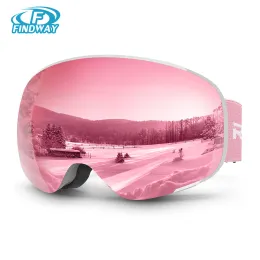Polonais pour enfants verres de ski de lunettes otg anti-brouillard 100% UV Protection pour garçons filles enfants et adolescents casques compatibles tout casque