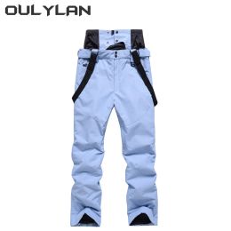 Polonais oulylan hommes femmes ski pantalon highwaist amovible adulte skiing pantalon snowboard porter un pantalon de neige chaud imperméable du vent imperméable