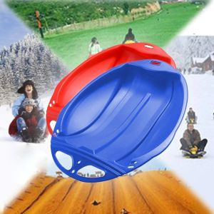 Polonais Outdoor Sports Plastiques de ski plastique Sled Grass Sand Board Kids and Adult Round Sand Sand Disc Toy Snow Sled Ski Board