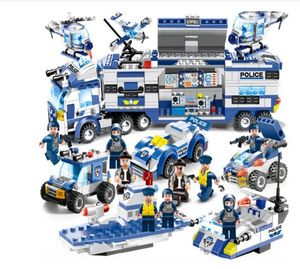 Police Build Block Lepin City Transformer Jouets Blocs de Construction Guerres Mécaniques Voiture Police Jouet Bloc Technique Police Tactique Jouet Pour Enfant Police Cadeaux De Noël