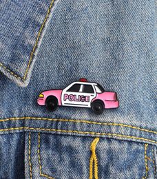 Police Police Police Pink White Lindo Tide de personalidad especial New Brooch Creative Cartoon Lapel Depa4624956