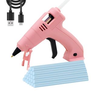 Polijsters 3.6v pistolet à colle thermofusible sans fil 2000mah Liion sans fil Gluegun enfant artisanat avec des bâtons de colle maison outil électrique extérieur