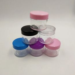 Polijsters 50 piezas de frasco cosmético de plástico vacío con tapa para viajes portátiles 10/15/20g recipientes de bálsamo de labio de crema para la cara botellas recargables pequeñas
