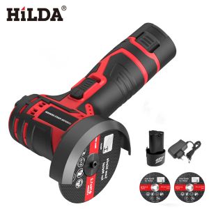 Polijsters Hilda Meuleuse d'angle 12 V 12 000 tr/min avec batterie au lithium rechargeable, machine de polissage sans fil, meuleuse de coupe diamantée, outil électrique