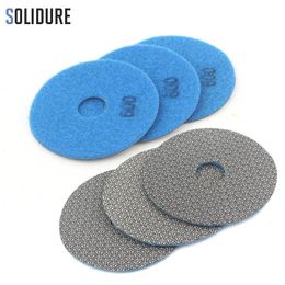 Polijstpads 4 pouces grain 600 # tampon de polissage de roue diamantée électrolytique retrait rapide carrelage verre béton pierre disque de ponçage polissage des métaux