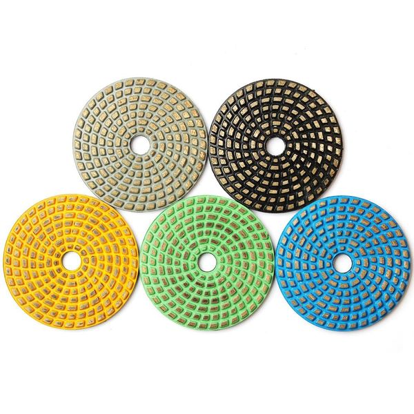 Polijstpads 5 pouces 125mm tampons de meulage diamant 1 pièce tampons de polissage liés au métal fritté pour meule abrasive de sol en béton