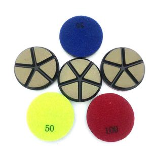 Polijstpads 9PCS Polijstpads Keramisch 3 Inch 80mm Betonvloer Slijpschijf Diamant Droog/Nat Gebruik Grof