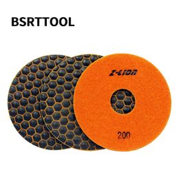 Polijstpads BSRTTOOL 3 pièces 125Mm 5 "tampon de polissage diamant humide/sec disques de meulage flexibles pour le polissage de sol en béton de pierre de marbre de granit