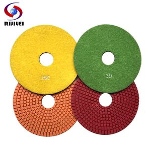 Polijstpads RIJILEI 7 stuks/partij 150mm Diamantpolijsten Pad 6Inch Natte Flexibele Graniet Polisihg Pads Marmer Slijpschijven 6DS1