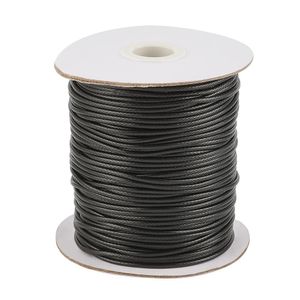 Polish 1 Roll 0.5mm 1mm 1.5mm 2mm 3mm Environmental Korean Waxed Polyester Cord Beading Thread Braided Rope String Jewelry Findings