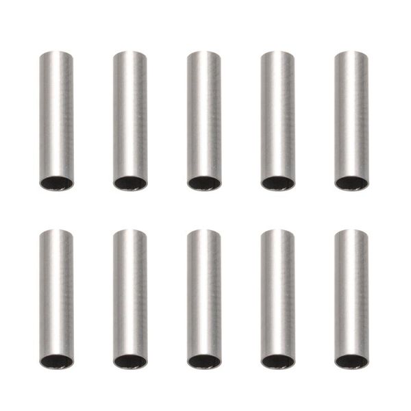 Polaco 10 ~ 30mm 304 cuentas de tubo de acero inoxidable espaciador conector de cuentas recto para fabricación de joyería DIY pulsera collar Accesorios