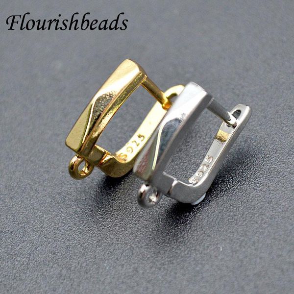 Polaco 13X13mm Alta Calidad Sin Níquel Chapado en Oro Metal Facetado Pendientes Ganchos Stud para Mujeres Proveedor de Fabricación de Joyas 30 unids/lote