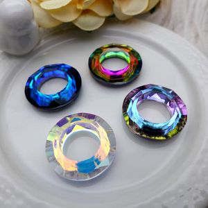 Polonais 20mm Cercle Pendentif En Cristal Breloque Ronde Pour La Fabrication De Bijoux À Bricoler Soi-Même Collier Boucles D'oreilles Connecteur En Verre Perles Trouver En Gros 30 Pièces