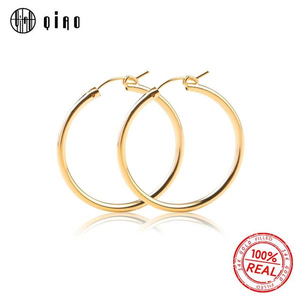 Polonais Une paire de crochets de boucles d'oreilles remplis d'or 14K 15mm/19mm/22mm/29mm/35mm Boucles d'oreilles à clip remplies d'or pour la fabrication de boucles d'oreilles DIY faisant des résultats de bijoux