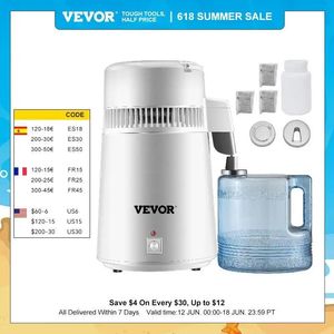 Polish Vevor 4l Water Distiller Purifier Filter Dispenser Heating Drinking Bottle Softener 304 Stainless Steel Home Appliance for Offic