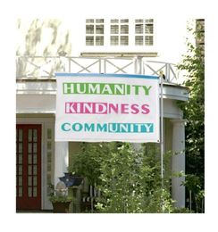 Politieke menselijkheid Kindelijkheid Gemeenschap Vlaggen 3x5ft Banners 100D Polyester 150x90cm Hoge kwaliteit Vivid Color with Two Grommets9351048