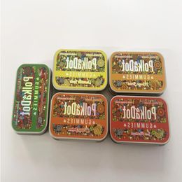 Polkadot Emballage Boîtes en fer 4 grammes Gummies Sour Martinelli Mango pastèque orange Julius Boîte d'emballage QBQVN