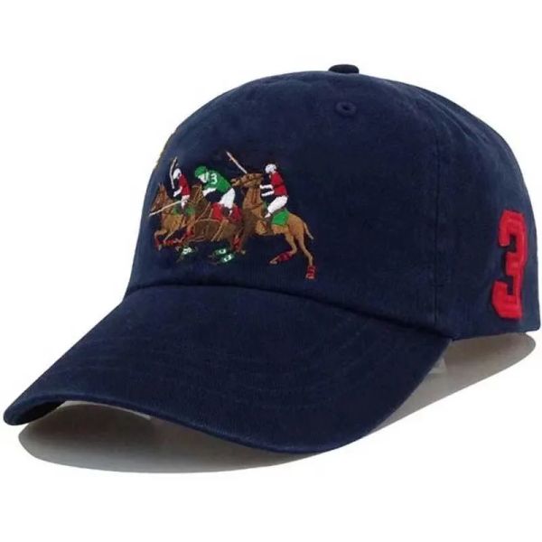 Gorras de polo Diseñadores Papá Sombrero Gorra de béisbol para hombres y mujeres Marcas famosas Algodón Ajustable Cráneo Deporte Golf Curvo Sombrero para el sol 1mymn