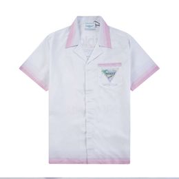 Polo Casa Blanca Mens T-shirt 2024 Nouveau Summer Casa Pop Digital Spray Mens Fancy Casual Shirt Fashion 3583
