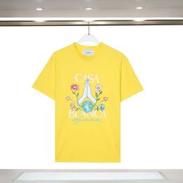 Polo Casa Blanca Mens T Shirt Spring/Summer Nuevo Casa Digital estampado Digital Camiseta de manga corta de algodón 0xqj
