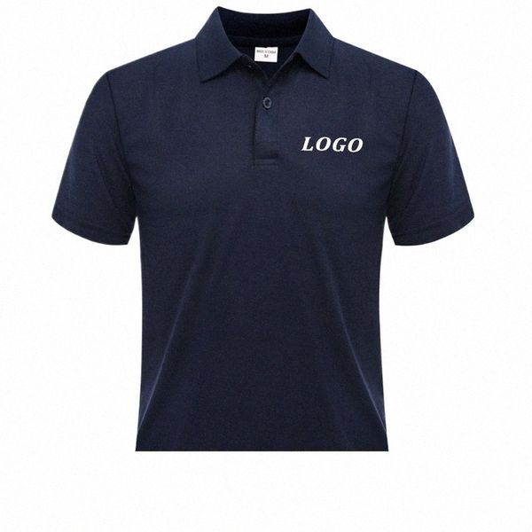 Polo personnalisé Polos pour hommes Société Vêtements de travail Logo personnalisé Vêtements Dropship Gros 100% Polyester s1sP #