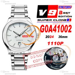 Polo Date G0A41002 Miyota M9015 Automatic Mens Watch V9f 42mm White Stick Digne Bracelet en acier inoxydable Super Edition Puretime Reloj Hombre Montre Homme Ptpg