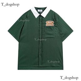 Polo Designer Hoge kwaliteit Rhude Shirt Polo Men Summer High Street Retro Letter Gedrukt shirt Losse casual heren en dames korte mouwen top S M L XL 353