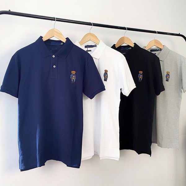 Polo Designers T-shirts de mode Ralphs Polos Hommes Femmes T-shirts T-shirts Tops Homme S Casual Poitrine Lettre Chemise Luxurys Vêtements Manches Laurens Vêtements