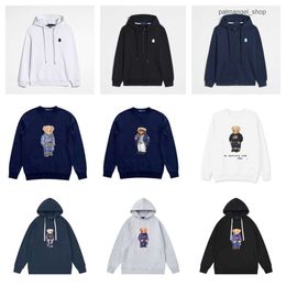 polo sudadera con capucha Diseñador para hombre oso polo jersey lauren felpa dibujos animados manga larga sudadera con capucha suelta cuello redondo impresión otoño e invierno tops oso sudadera con capucha FOYU